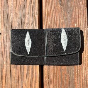 Vintage authentic stingray, leather wallet, or clutch